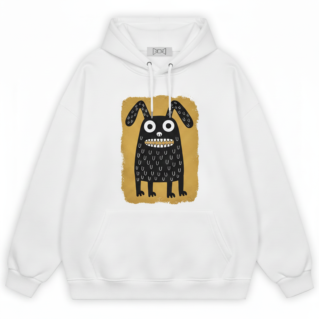 Creepy Cute Monster Bunny Funny Graphic Hoodie H1111