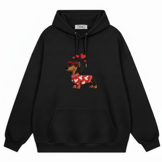 Dachshund Heart Sweater Hoodie H2000