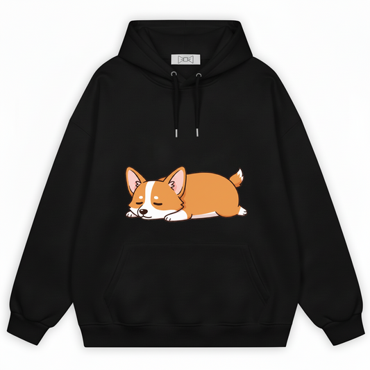 Lazy Corgi Graphic Hoodie H1101
