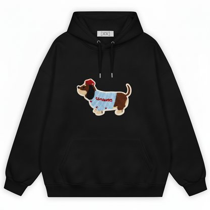 French Beret Dachshund Hoodie H1022