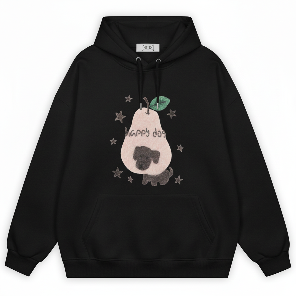 Happy Dog Pear Star Hoodie H1057