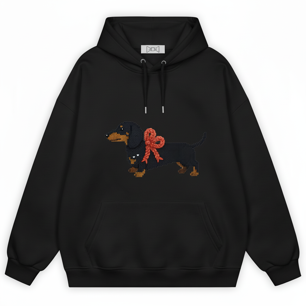 Pixel Art Dachshund Hoodie H1051