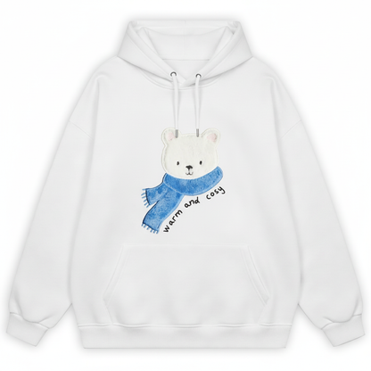 Warm And Cosy Polar Bear Scarf Hoodie H1073