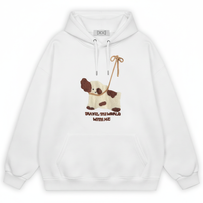 Travel The World Puppy Hoodie H1064