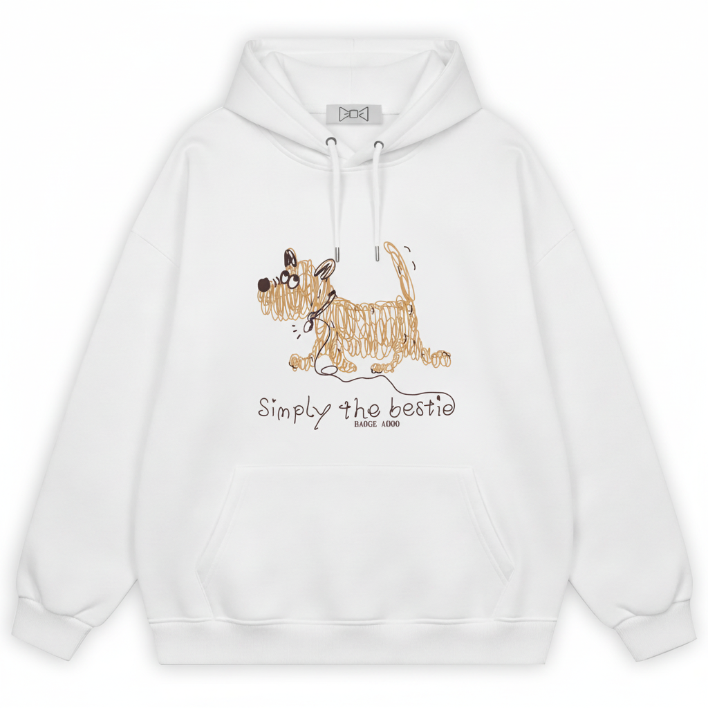 Simply Bestie Scottie Dog Hoodie H1015