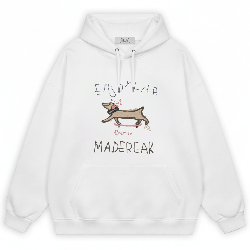 Minimalist Dog Madereak Terrier Hoodie H1027