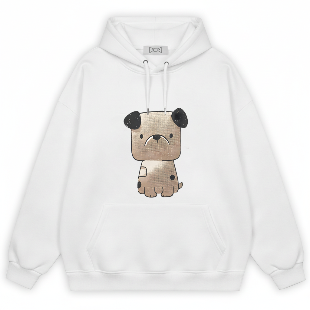 Minimalist Puppy Dog Graphic Hoodie H1032