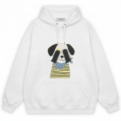 Blindfold Puppy Stripe Bandana Hoodie H1055