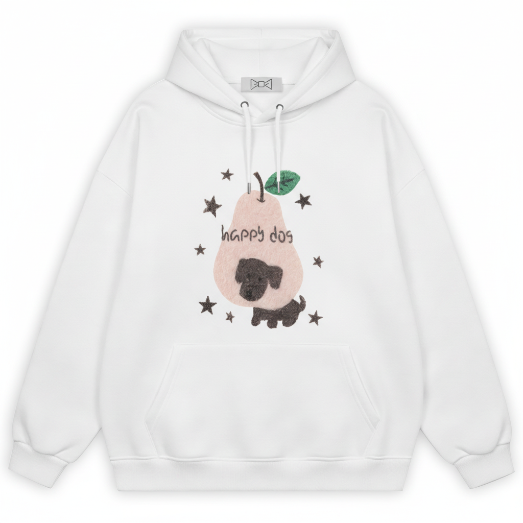 Happy Dog Pear Star Hoodie H1057