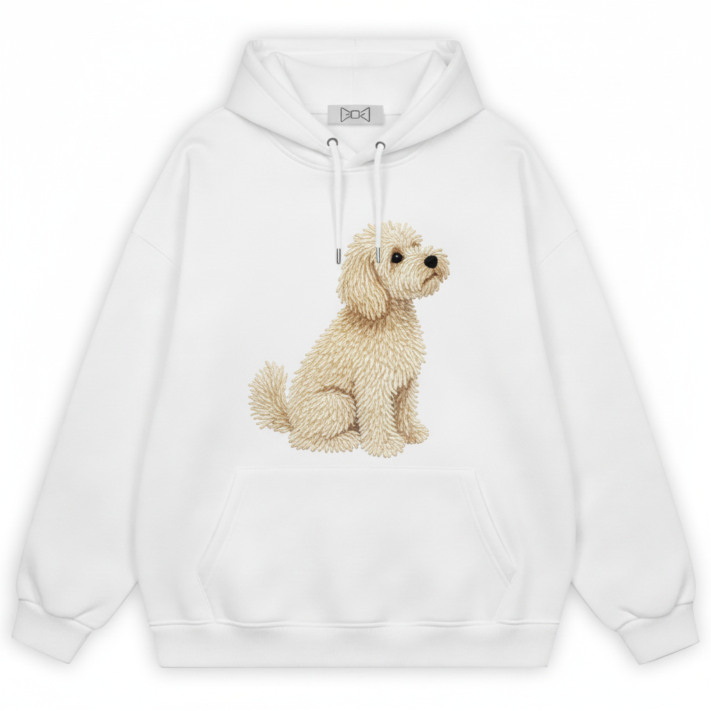 Fluffy Maltipoo Sitting Pose Hoodie H1070