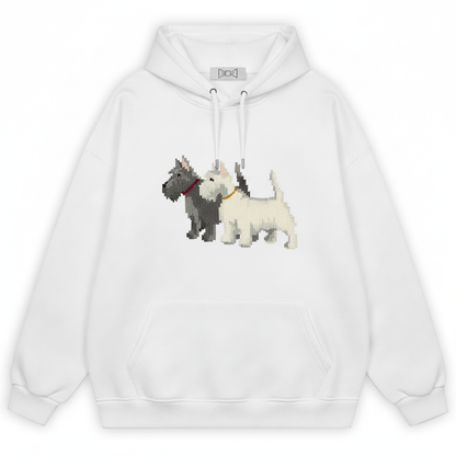 Pixel Art Scottie Westie Dog Duo Hoodie H1056