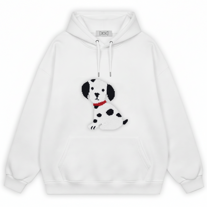 Red Collar Dalmatian Puppy Hoodie H1042
