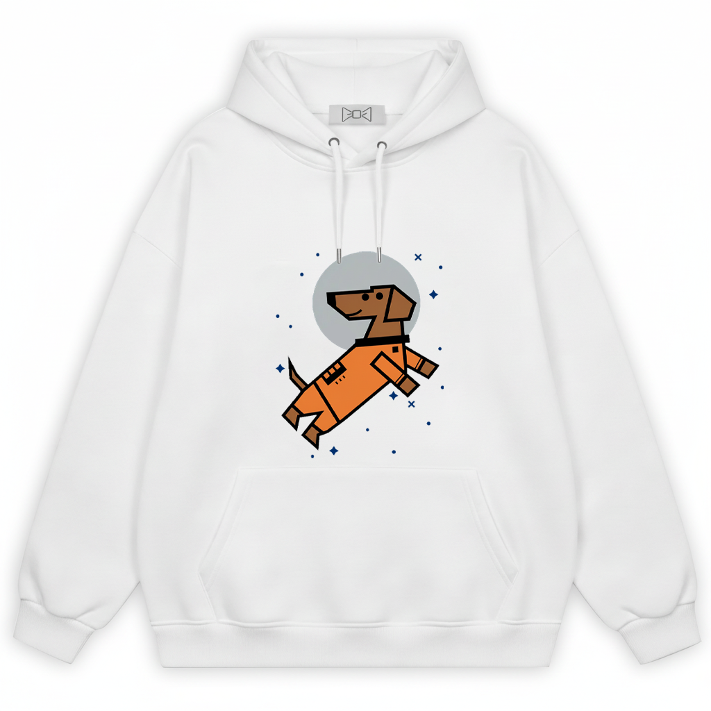 Space Astronaut Dachshund Cute Graphic Hoodie H1112