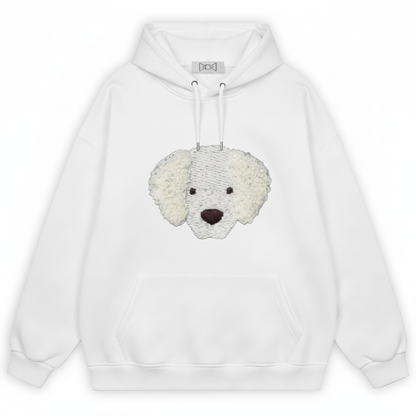 Fluffy White Dog Hoodie H1017