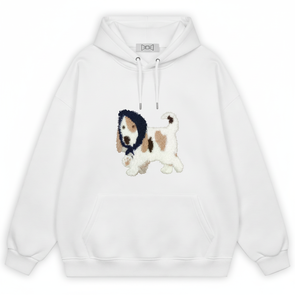 Fluffy Shih Tzu Walking Bandana Hoodie H1072