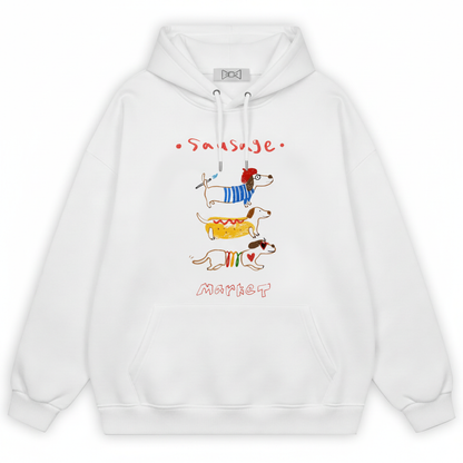 Sausage Market Dachshund Trio Funny Hoodie H1076