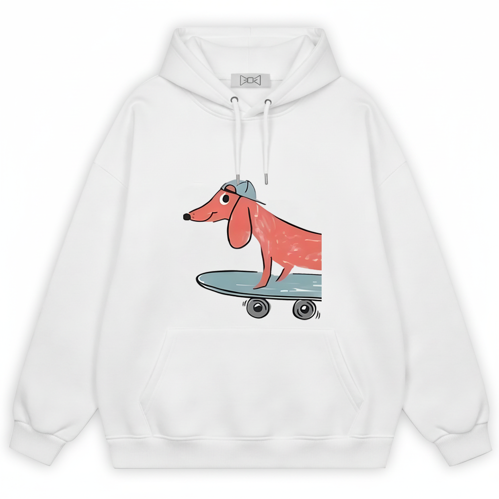 Dachshund Skateboard Graphic Hoodie H1031