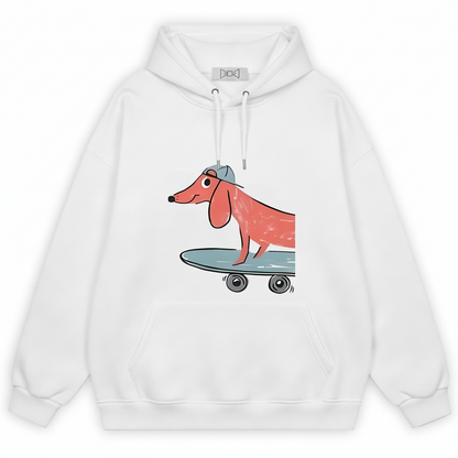 Dachshund Skateboard Graphic Hoodie H1031