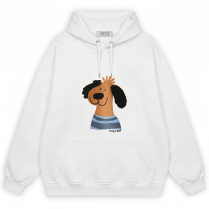 Striped Shirt Puppy Hoodie H1033