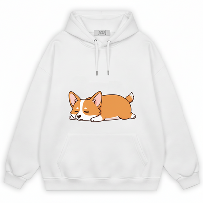 Lazy Corgi Graphic Hoodie H1101