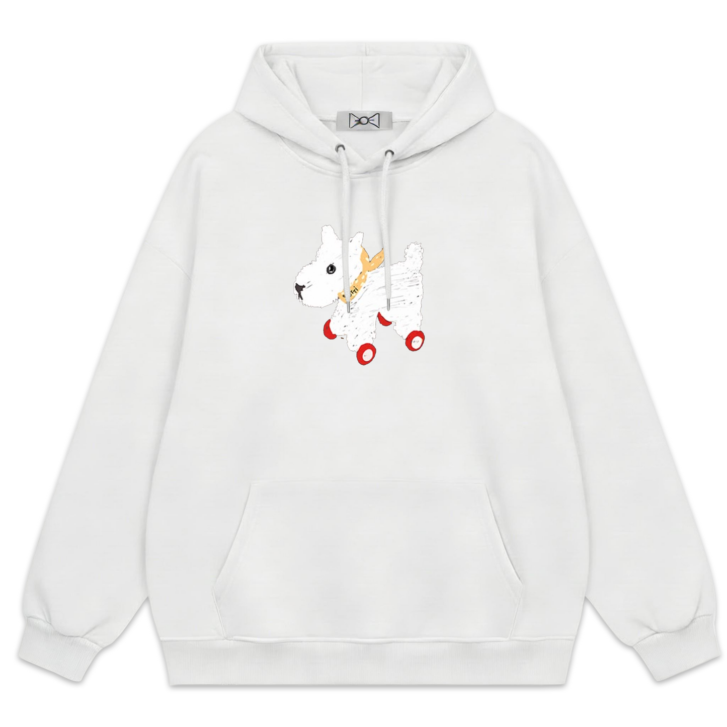 Cute White Dog Hoodie H1009