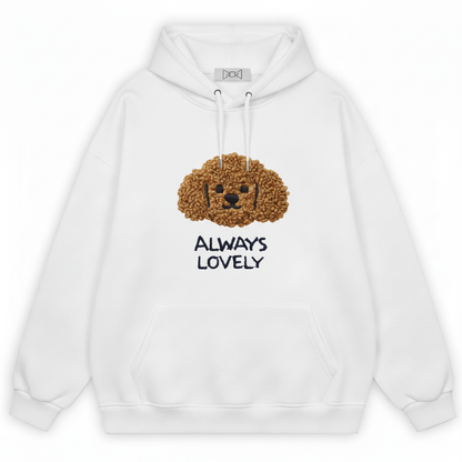 Always Lovely Poodle Face Hoodie H1071
