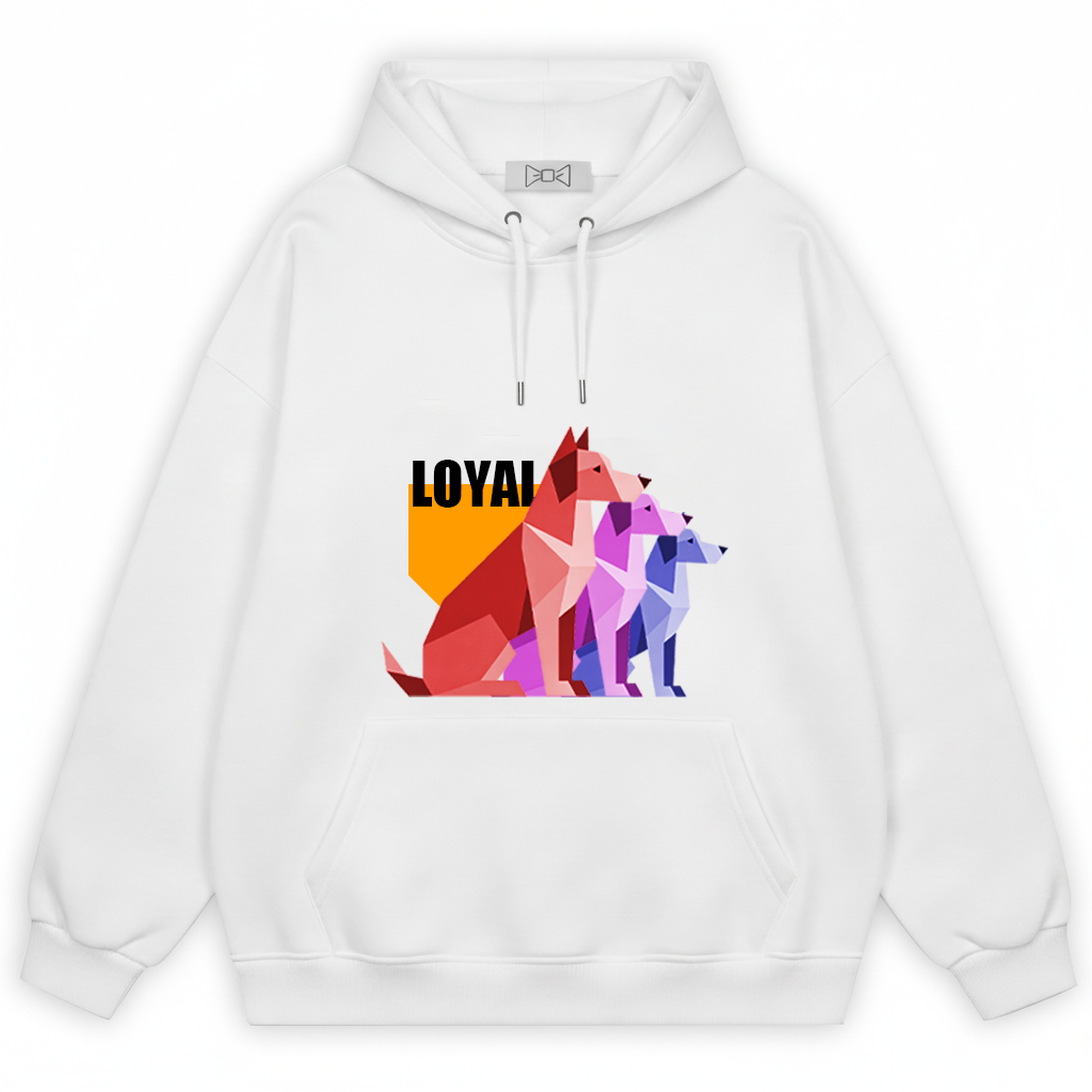 Loyal Geometric Dogs Colorful Graphic Hoodie H1109