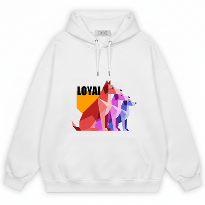 Loyal Geometric Dogs Colorful Graphic Hoodie H1109