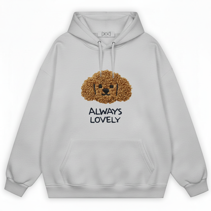 Always Lovely Poodle Face Hoodie H1071
