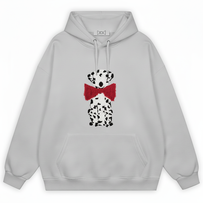 Dalmatian Red Bow Hoodie H1058