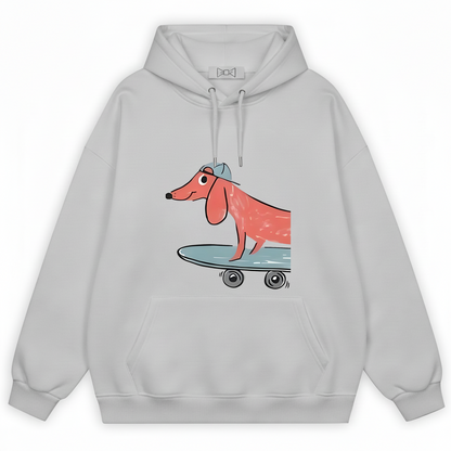 Dachshund Skateboard Graphic Hoodie H1031