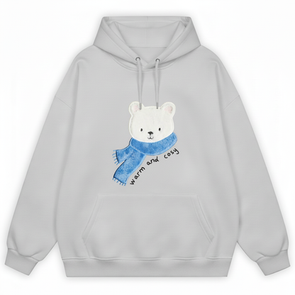 Warm And Cosy Polar Bear Scarf Hoodie H1073