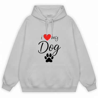I Love My Dog Paw Print  Hoodie H1092