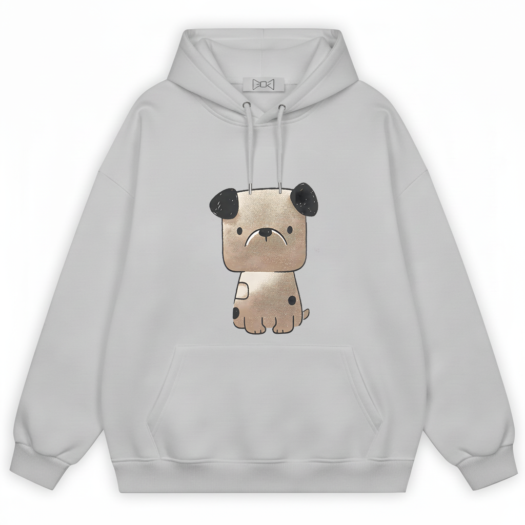 Minimalist Puppy Dog Graphic Hoodie H1032