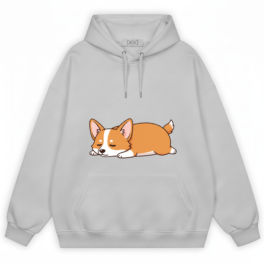 Lazy Corgi Graphic Hoodie H1101
