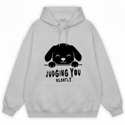 Judging You Silently Funny Puppy Hoodie H1090