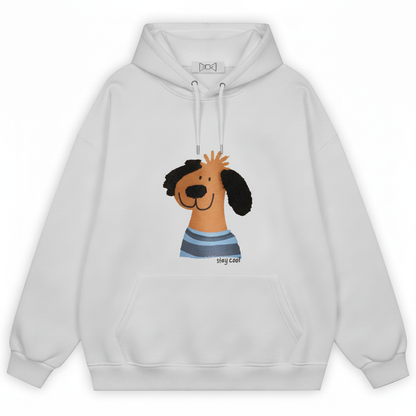 Striped Shirt Puppy Hoodie H1033