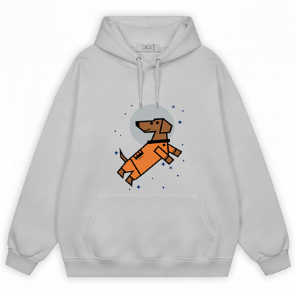 Space Astronaut Dachshund Cute Graphic Hoodie H1112