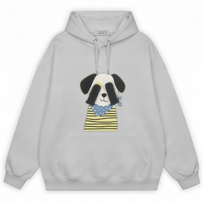Blindfold Puppy Stripe Bandana Hoodie H1055