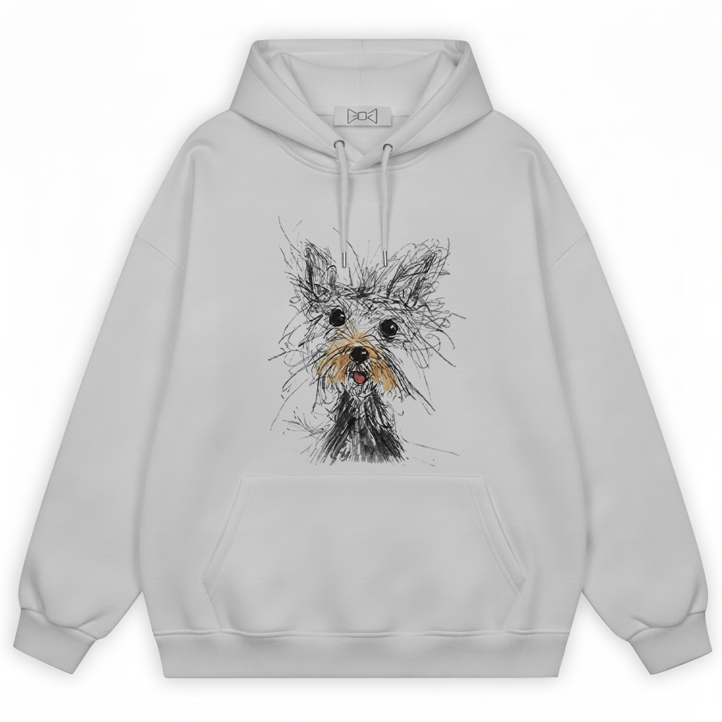 Sketch Portrait Schnauzer Graphic Hoodie H1113