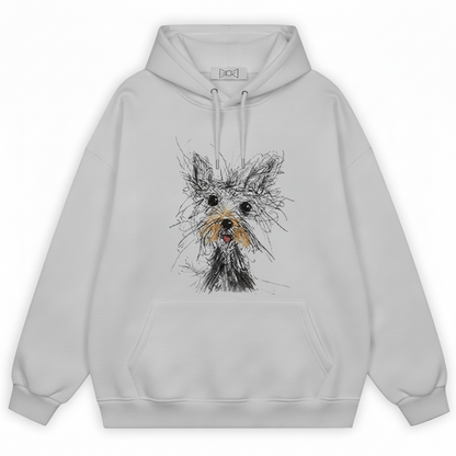 Sketch Portrait Schnauzer Graphic Hoodie H1113
