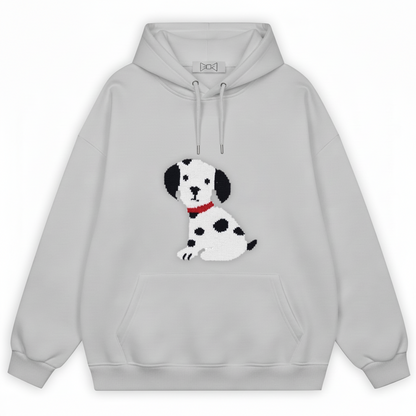 Red Collar Dalmatian Puppy Hoodie H1042