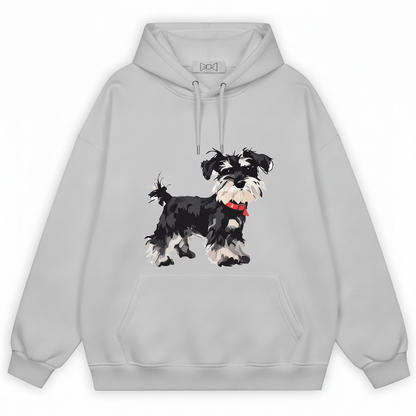Cute Schnauzer Puppy Watercolor Art Hoodie H1097
