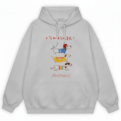 Sausage Market Dachshund Trio Funny Hoodie H1076