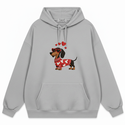 Dachshund Heart Sweater Hoodie H2000