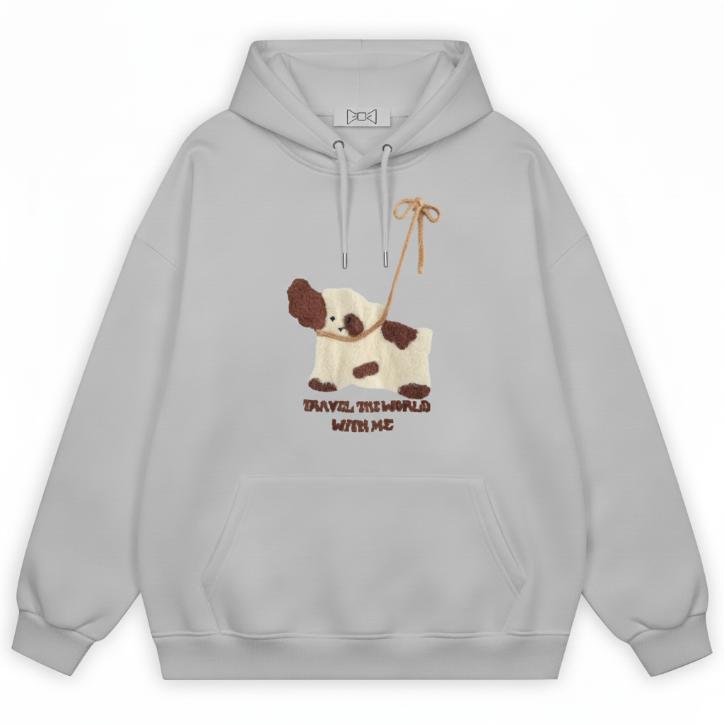 Travel The World Puppy Hoodie H1064