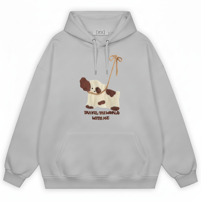 Travel The World Puppy Hoodie H1064