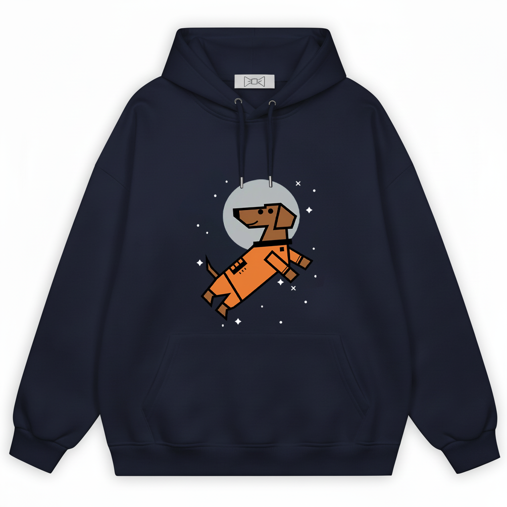 Space Astronaut Dachshund Cute Graphic Hoodie H1112