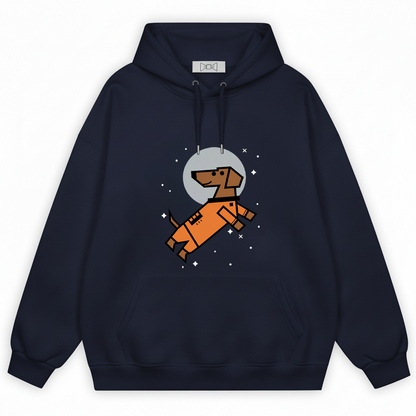 Space Astronaut Dachshund Cute Graphic Hoodie H1112