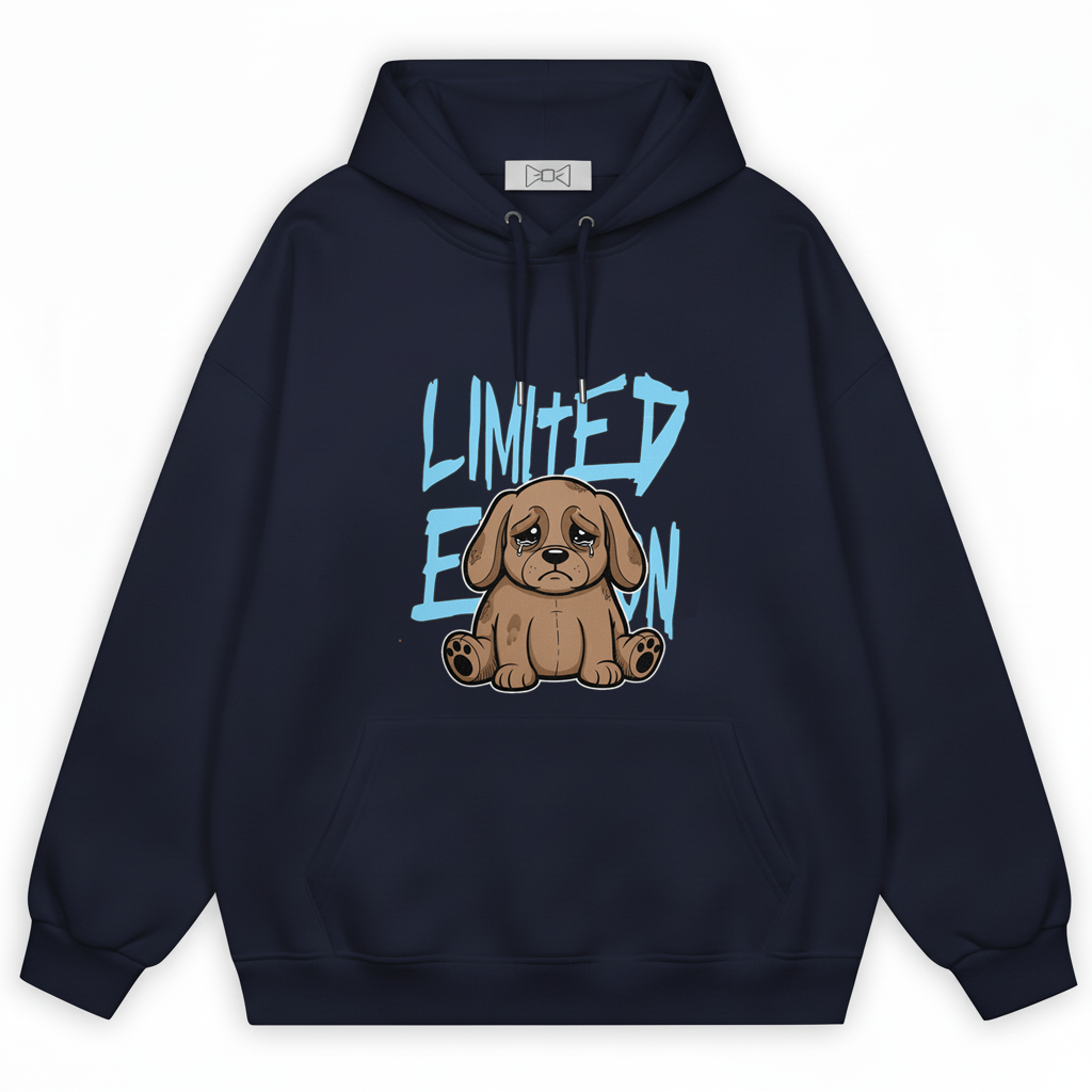 Limited Edition Crying Puppy Graffiti Graphic Hoodie H1085
